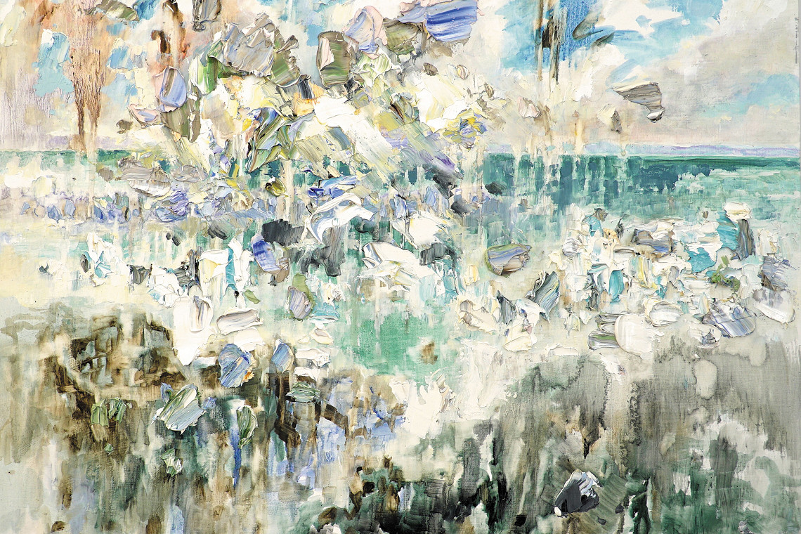 From Baux to Marseille and Home, 2022.  Oil on board.  47 x 57 cm.